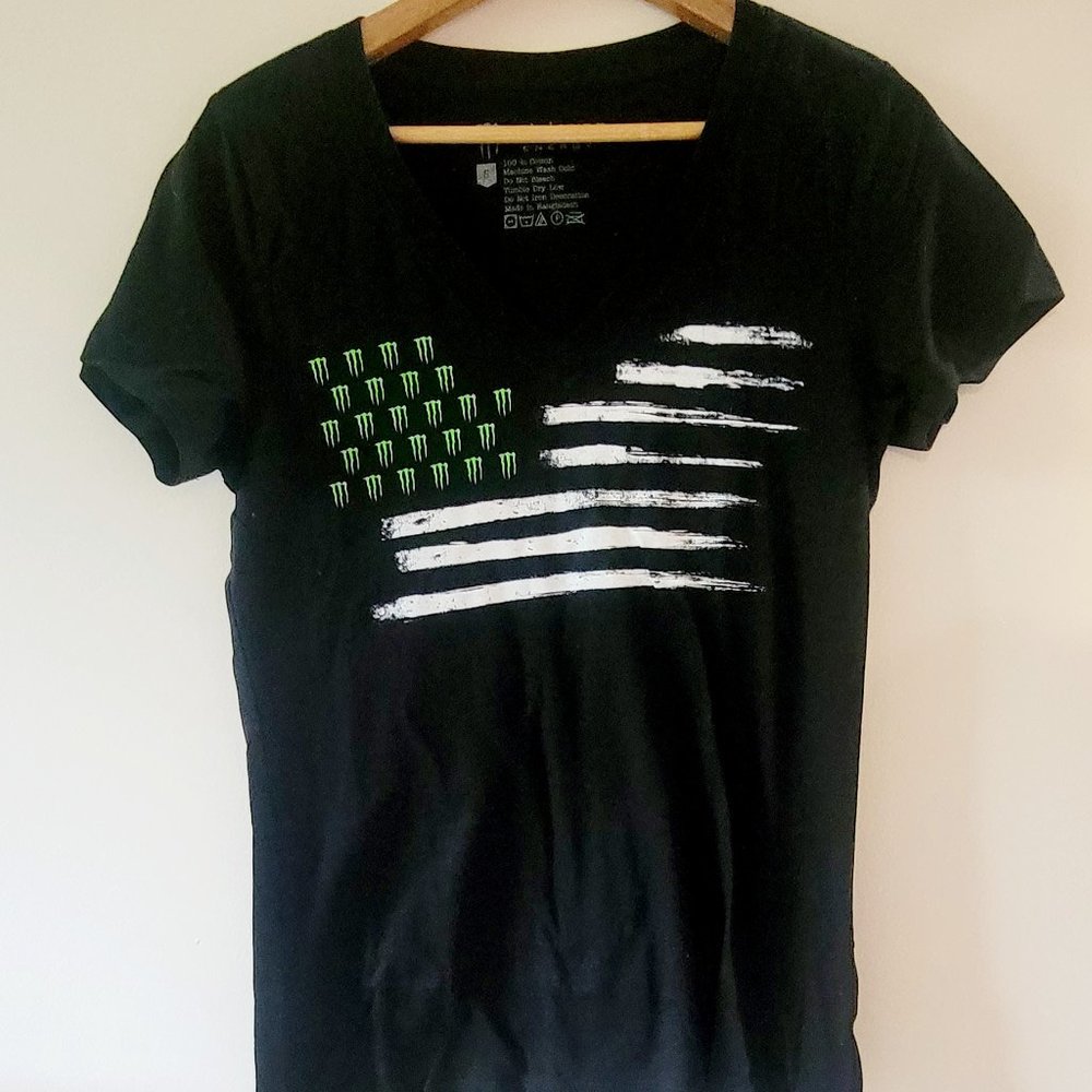 Monster Energy Flag V-Neck Tee ***NEW***